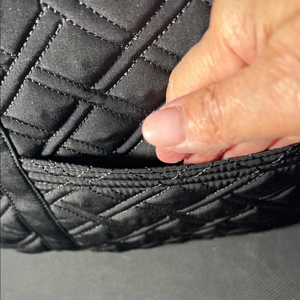 Black Vera Bradley  Quilted Tote Bag - Picture 5 of 8